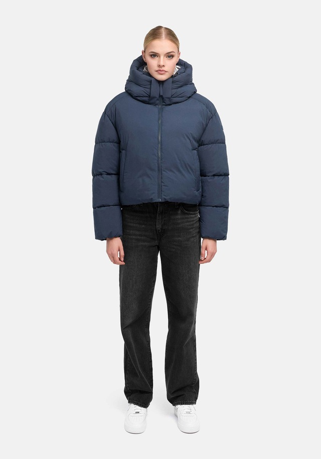 Marikoo Winterjacke »Zilvaa« mit Kapuze Damen Steppjacke mit Kapuze in Daunenoptik warm und leicht