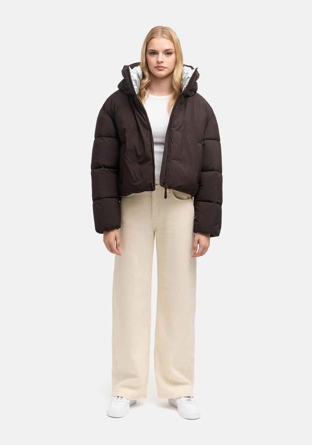 Marikoo Winterjacke »Zilvaa« mit Kapuze Damen Steppjacke mit Kapuze in Daunenoptik warm und leicht