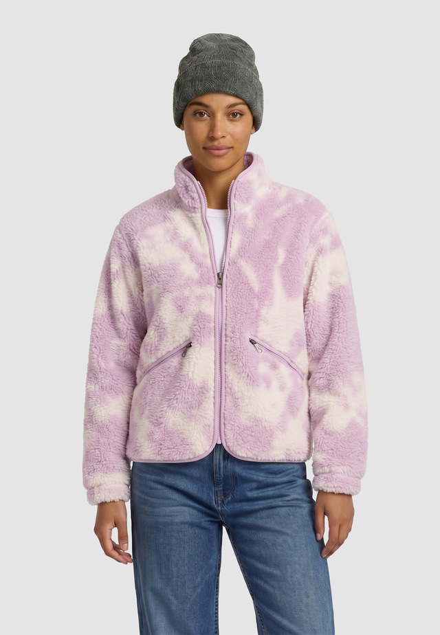 URBAN CLASSICS Fleecejacke »Urban Classics Ladies Printed Sherpa Jacket« 1 Stk. tlg. ohne Kapuze