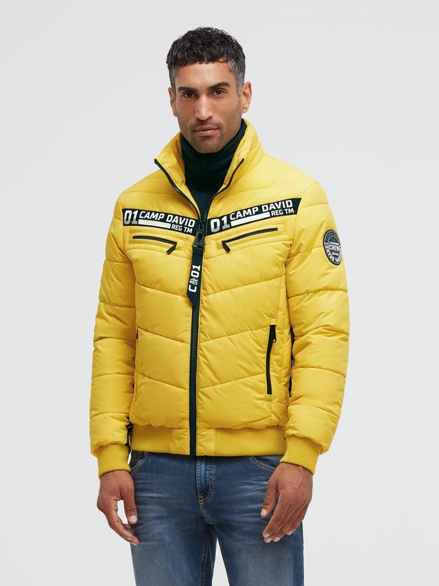 CAMP DAVID Winterjacke ohne Kapuze mit Reißverschluss an den Einschubtaschen