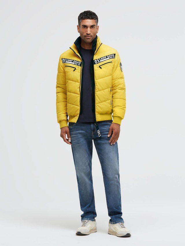 CAMP DAVID Winterjacke ohne Kapuze mit Reißverschluss an den Einschubtaschen