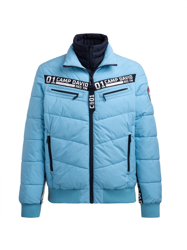 CAMP DAVID Winterjacke ohne Kapuze mit Reißverschluss an den Einschubtaschen