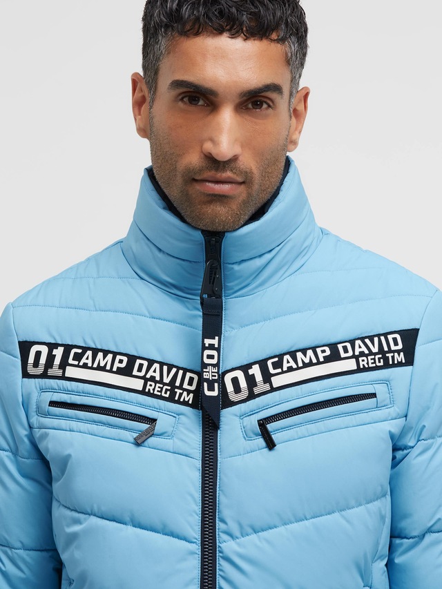CAMP DAVID Winterjacke ohne Kapuze mit Reißverschluss an den Einschubtaschen