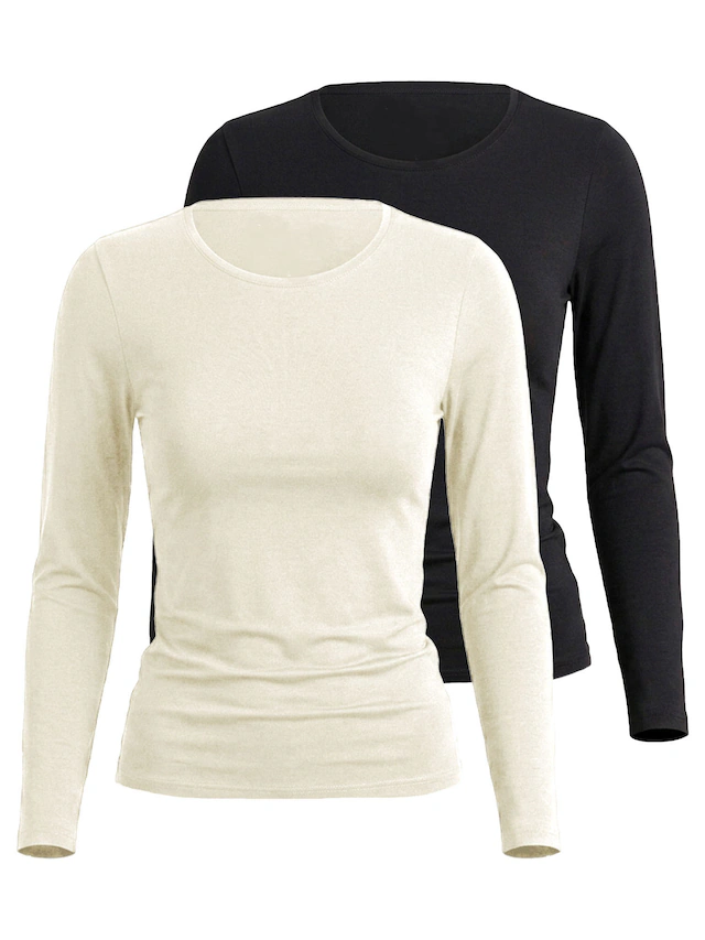 Nina Von C. Unterhemd »2er Pack Langarm Shirt Seide&Modal« 2 Stück, 2 Stk.