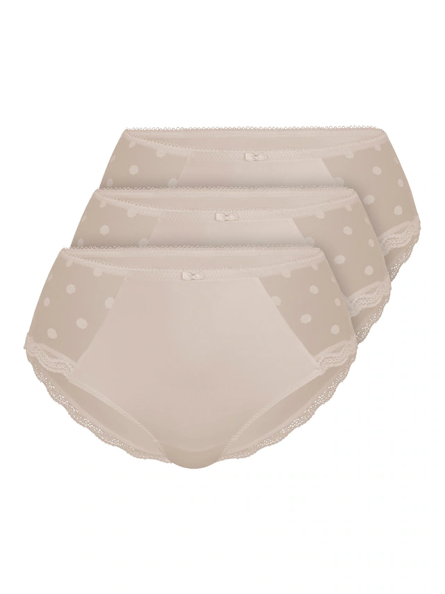 Sassa Panty »3er Pack Panty DOTTED MESH« 3 Stück, 3 Stk.