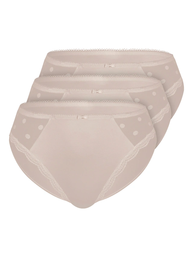 Sassa Slip »3er Pack Slip DOTTED MESH« 3 Stück, 3 Stk.