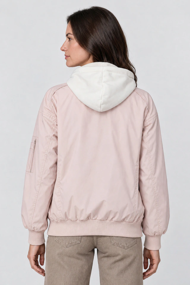 Alife & Kickin Bomberjacke »Damen MarylouAK A Übergangsjacke, Jacke« Sweat-Kapuzeneinsatz, Zwei-Wege-Reißverschluss, Raglanärmel