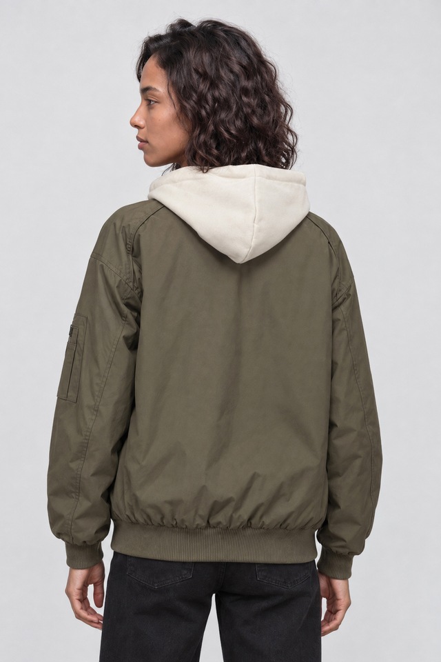 Alife & Kickin Bomberjacke »Damen MarylouAK A Übergangsjacke, Jacke« Sweat-Kapuzeneinsatz, Zwei-Wege-Reißverschluss, Raglanärmel