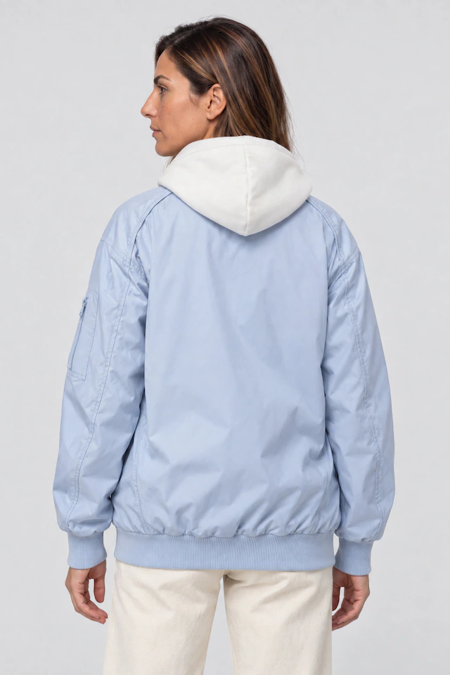 Alife & Kickin Bomberjacke »Damen MarylouAK A Übergangsjacke, Jacke« Sweat-Kapuzeneinsatz, Zwei-Wege-Reißverschluss, Raglanärmel