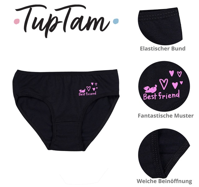 TupTam Slip »Slips Mädchen Slips mit Aufdruck 10er Pack«