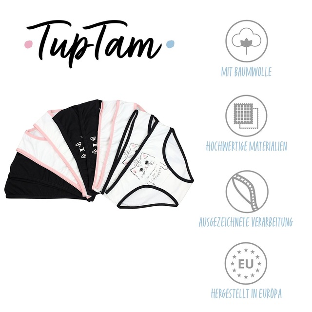 TupTam Slip »Slips Mädchen Slips mit Aufdruck 10er Pack«