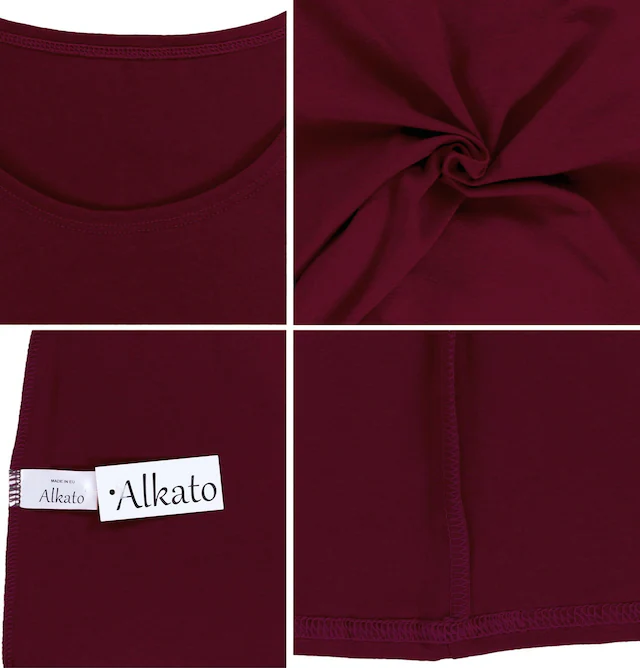 ALKATO Langarmshirt »Damenshirt Alkato Damen Langarm Shirt mit O-Ausschnitt«