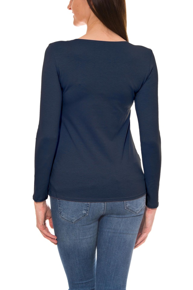 ALKATO Langarmshirt »Damenshirt Alkato Damen Langarm Shirt mit O-Ausschnitt«