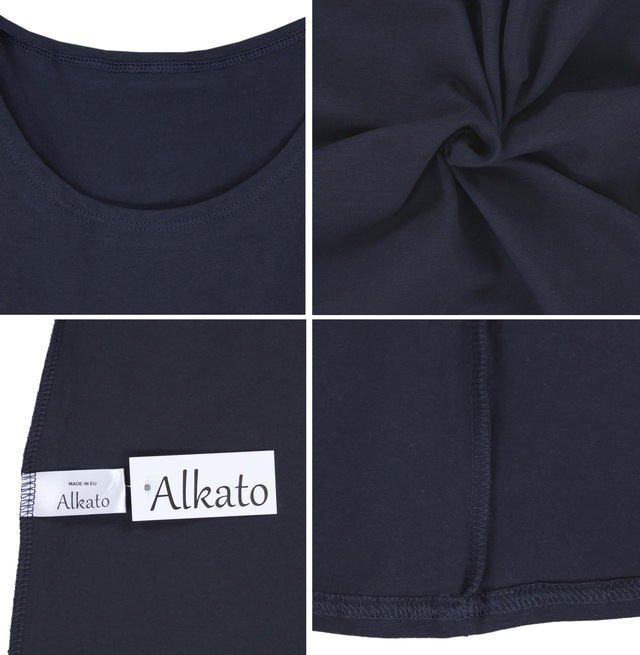 ALKATO Langarmshirt »Damenshirt Alkato Damen Langarm Shirt mit O-Ausschnitt«