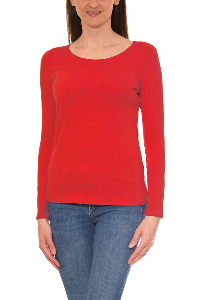 ALKATO Langarmshirt »Damenshirt Alkato Damen Langarm Shirt mit O-Ausschnitt«
