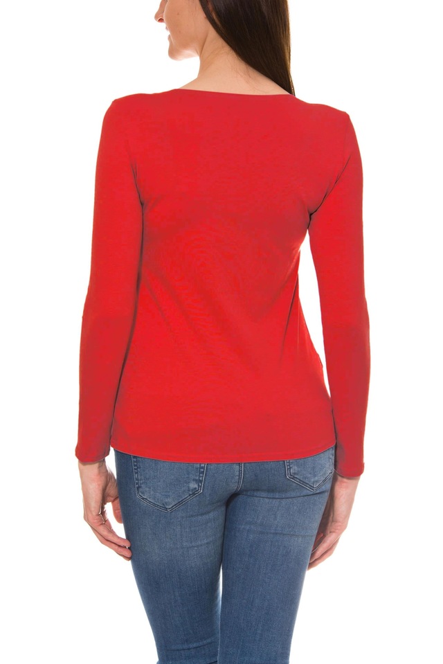 ALKATO Langarmshirt »Damenshirt Alkato Damen Langarm Shirt mit O-Ausschnitt«