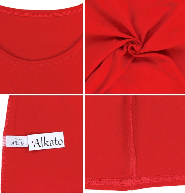 ALKATO Langarmshirt »Damenshirt Alkato Damen Langarm Shirt mit O-Ausschnitt«