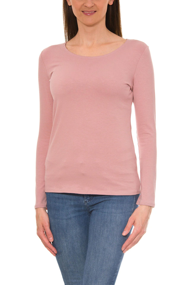 ALKATO Langarmshirt »Damenshirt Alkato Damen Langarm Shirt mit O-Ausschnitt«