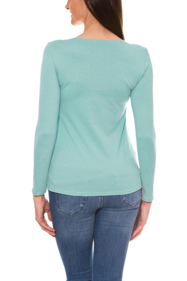 ALKATO Langarmshirt »Damenshirt Alkato Damen Langarm Shirt mit O-Ausschnitt«