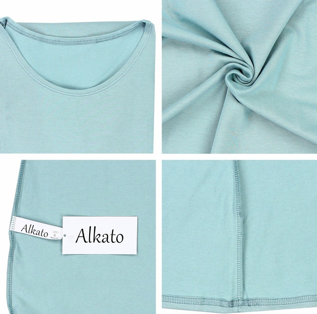 ALKATO Langarmshirt »Damenshirt Alkato Damen Langarm Shirt mit O-Ausschnitt«