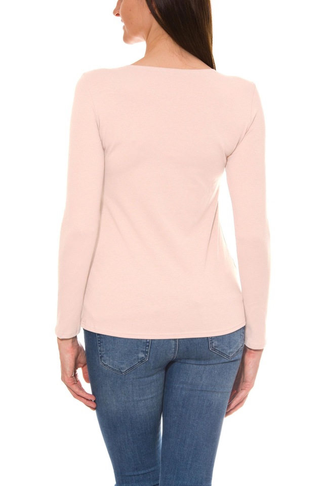 ALKATO Langarmshirt »Damenshirt Alkato Damen Langarm Shirt mit O-Ausschnitt«