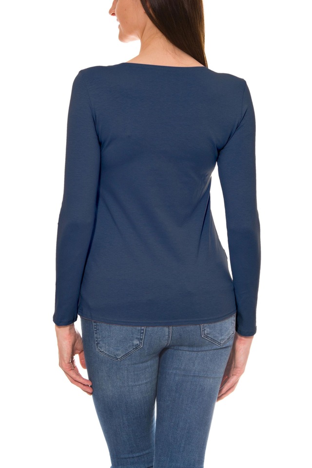 ALKATO Langarmshirt »Damenshirt Alkato Damen Langarm Shirt mit O-Ausschnitt«