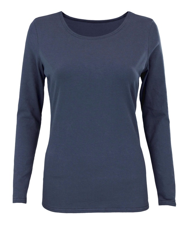 ALKATO Langarmshirt »Damenshirt Alkato Damen Langarm Shirt mit O-Ausschnitt«