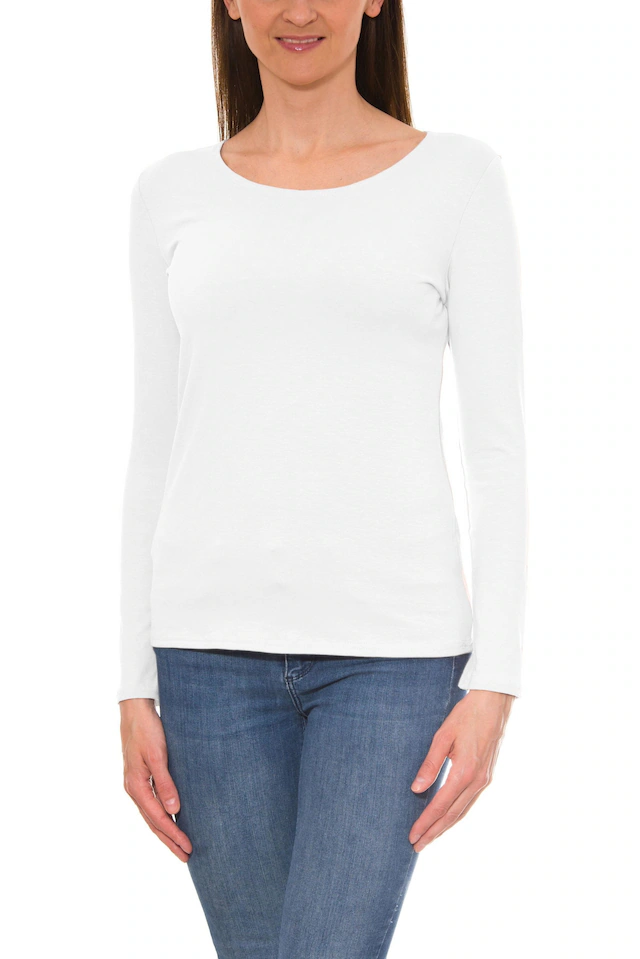 ALKATO Langarmshirt »Damenshirt Alkato Damen Langarm Shirt mit O-Ausschnitt«
