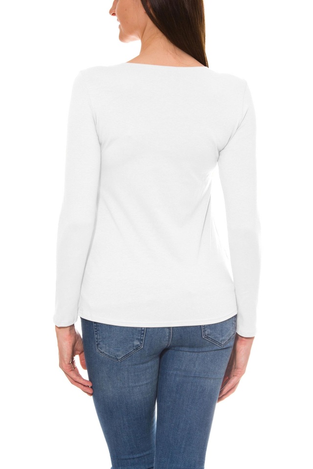 ALKATO Langarmshirt »Damenshirt Alkato Damen Langarm Shirt mit O-Ausschnitt«