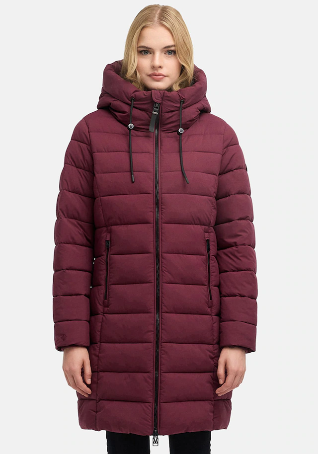 Marikoo Winterjacke »Nanoraa« mit Kapuze Winterjacke mit horizontaler Steppung, hohem Kragen & Kapuze