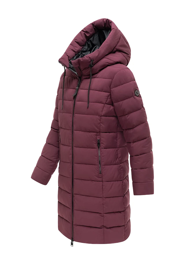 Marikoo Winterjacke »Nanoraa« mit Kapuze Winterjacke mit horizontaler Steppung, hohem Kragen & Kapuze