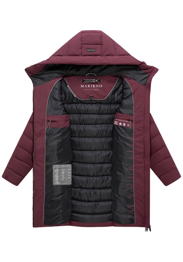 Marikoo Winterjacke »Nanoraa« mit Kapuze Winterjacke mit horizontaler Steppung, hohem Kragen & Kapuze