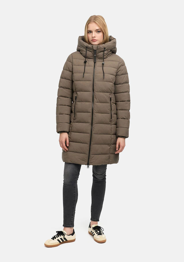 Marikoo Winterjacke »Nanoraa« mit Kapuze Winterjacke mit horizontaler Steppung, hohem Kragen & Kapuze