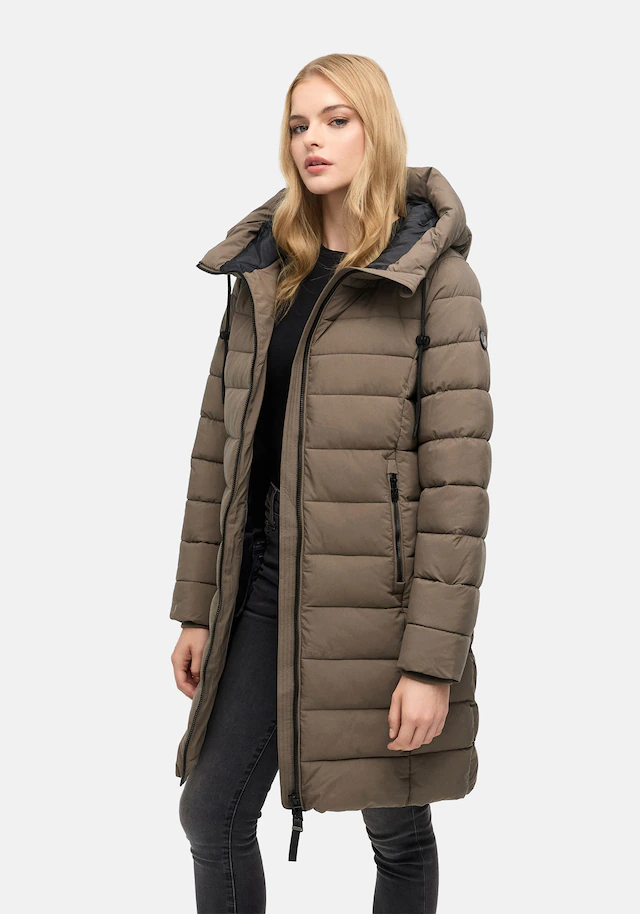 Marikoo Winterjacke »Nanoraa« mit Kapuze Winterjacke mit horizontaler Steppung, hohem Kragen & Kapuze