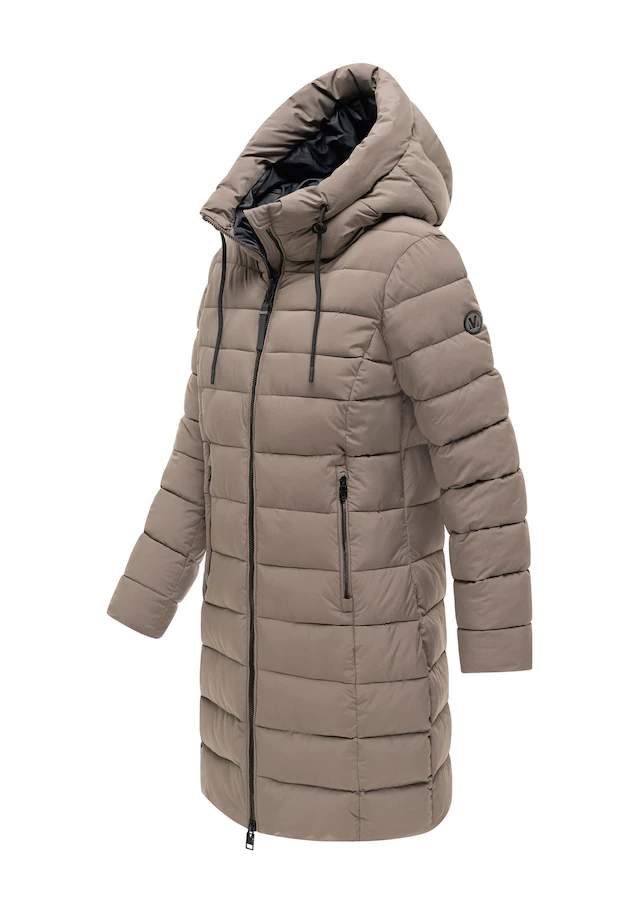 Marikoo Winterjacke »Nanoraa« mit Kapuze Winterjacke mit horizontaler Steppung, hohem Kragen & Kapuze
