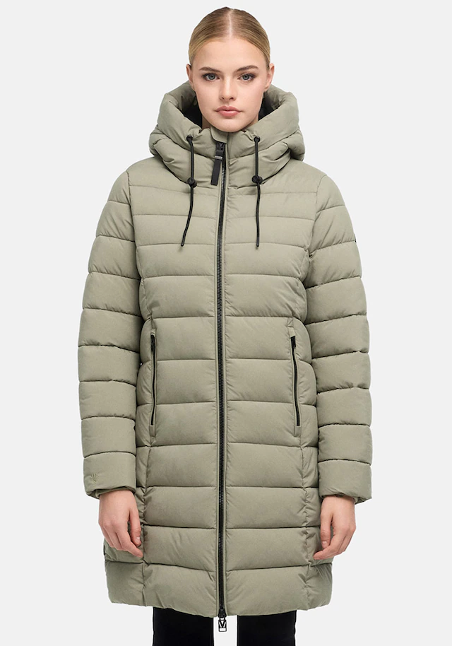 Marikoo Winterjacke »Nanoraa« mit Kapuze Winterjacke mit horizontaler Steppung, hohem Kragen & Kapuze