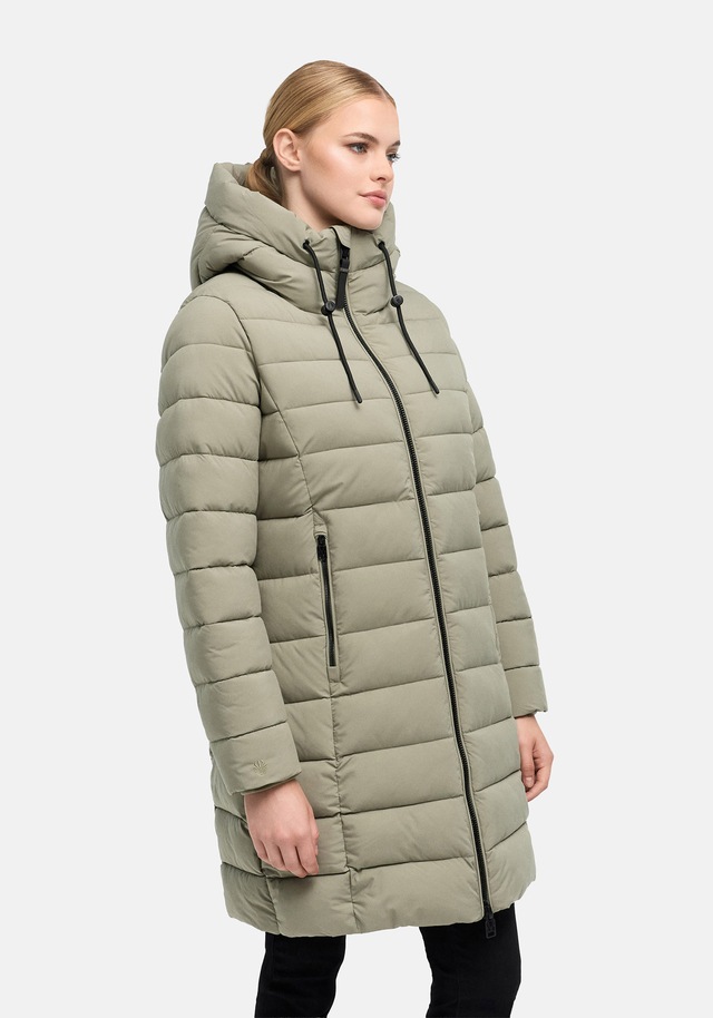 Marikoo Winterjacke »Nanoraa« mit Kapuze Winterjacke mit horizontaler Steppung, hohem Kragen & Kapuze