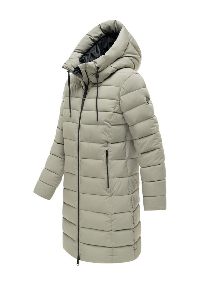 Marikoo Winterjacke »Nanoraa« mit Kapuze Winterjacke mit horizontaler Steppung, hohem Kragen & Kapuze