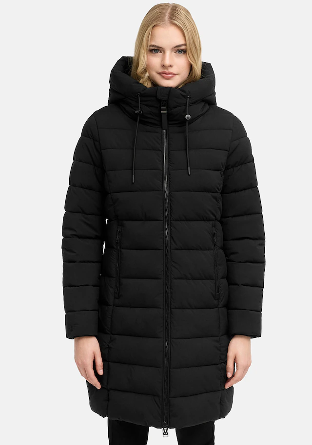 Marikoo Winterjacke »Nanoraa« mit Kapuze Winterjacke mit horizontaler Steppung, hohem Kragen & Kapuze