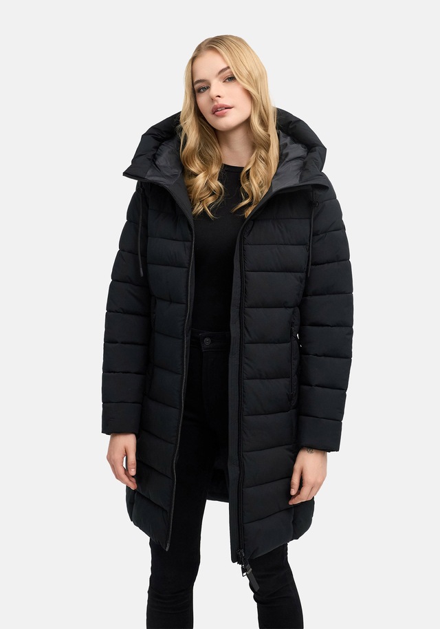 Marikoo Winterjacke »Nanoraa« mit Kapuze Winterjacke mit horizontaler Steppung, hohem Kragen & Kapuze