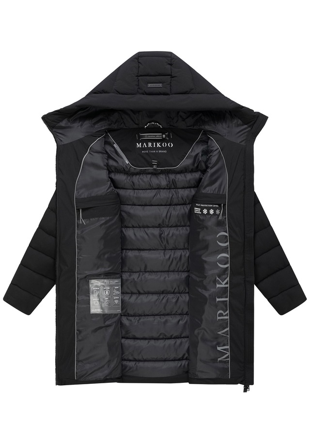 Marikoo Winterjacke »Nanoraa« mit Kapuze Winterjacke mit horizontaler Steppung, hohem Kragen & Kapuze