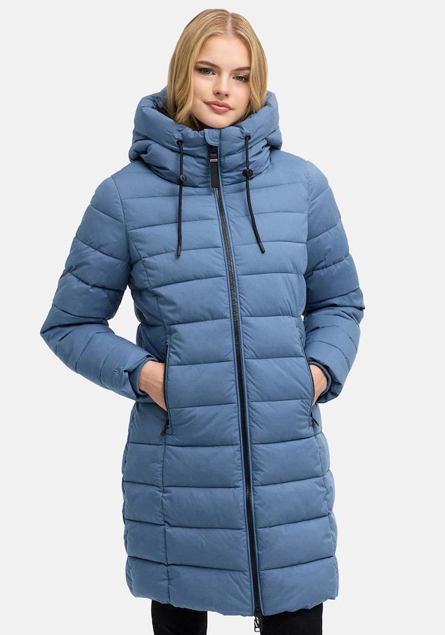 Marikoo Winterjacke »Nanoraa« mit Kapuze Winterjacke mit horizontaler Steppung, hohem Kragen & Kapuze