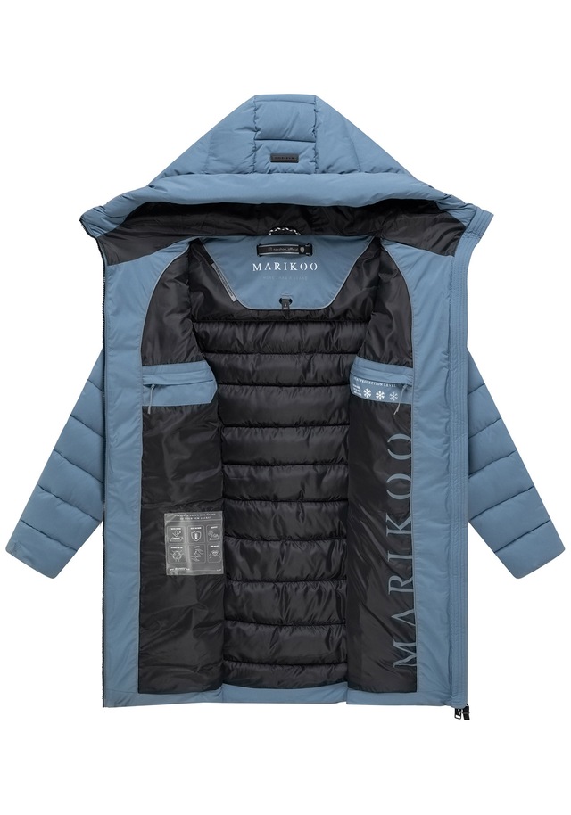 Marikoo Winterjacke »Nanoraa« mit Kapuze Winterjacke mit horizontaler Steppung, hohem Kragen & Kapuze