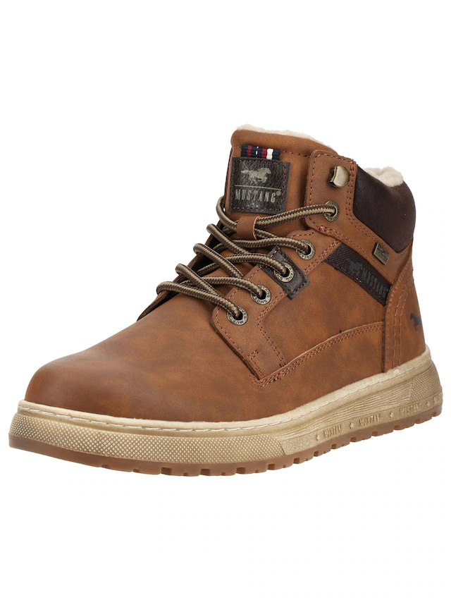 Mustang Shoes Schnürstiefelette »Mustang Shoes Stiefelette Lederimitat«