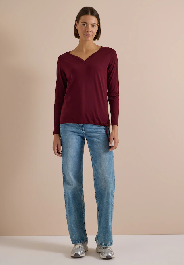 Cecil Langarmshirt mit Tunnelzug am Saum
