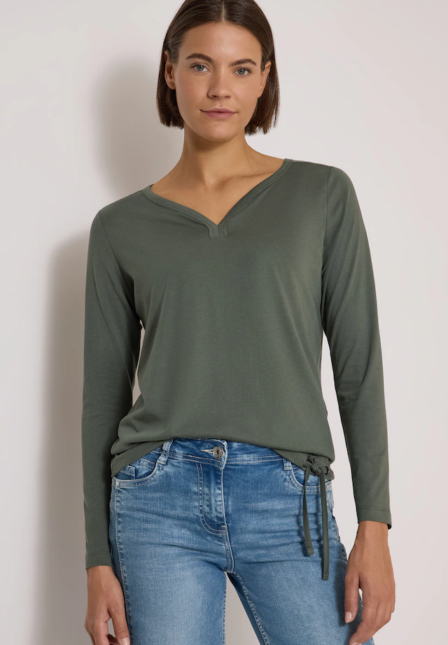 Cecil Langarmshirt mit Tunnelzug am Saum