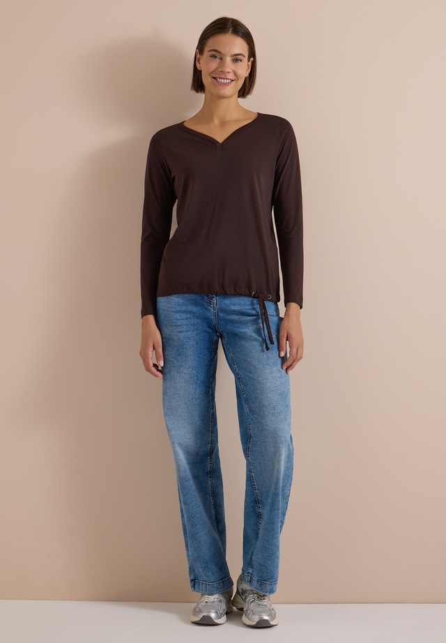 Cecil Langarmshirt mit Tunnelzug am Saum