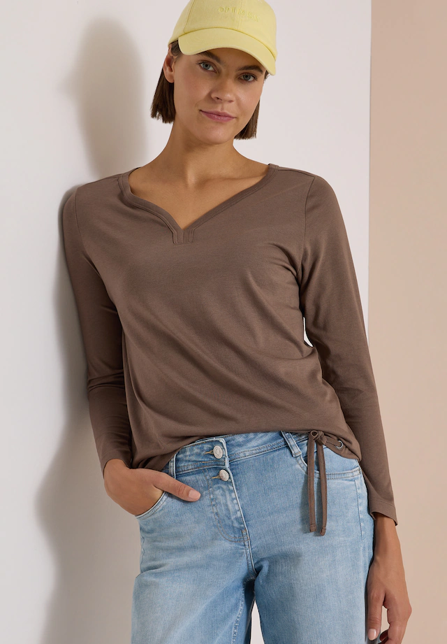 Cecil Langarmshirt mit Tunnelzug am Saum