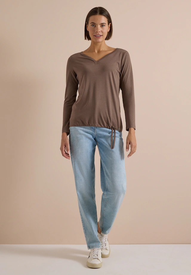 Cecil Langarmshirt mit Tunnelzug am Saum