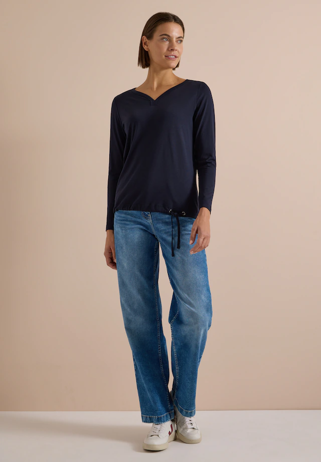 Cecil Langarmshirt mit Tunnelzug am Saum